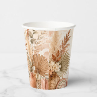 Rustic Boho Baby Shower Paper Cup