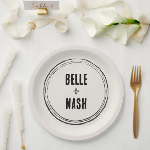 Rustic Boho Barn Wedding Paper Plate