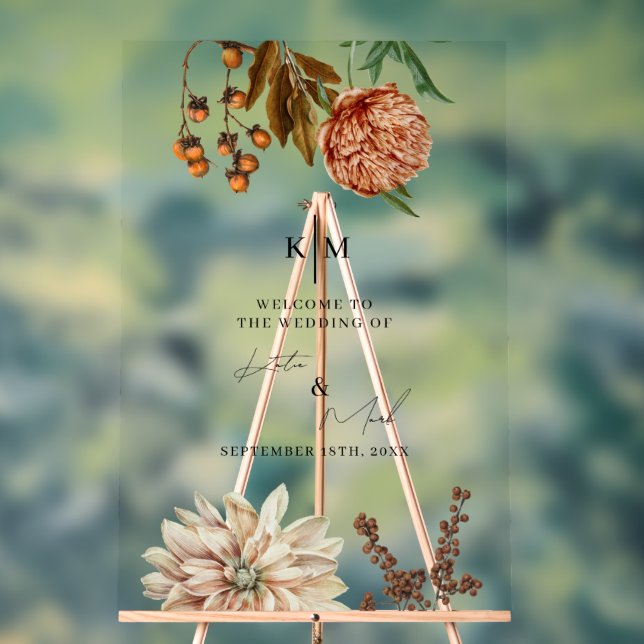 Rustic Boho Bienvenue À Notre Décal Mariage (Neutre)