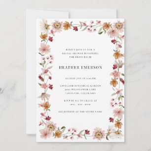 Rustic Boho Bridal Shower Invitation