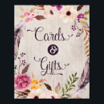 Rustic Boho Cards & Gifts Bridal Shower Decoration<br><div class="desc">CARDS & GIFTS</div>