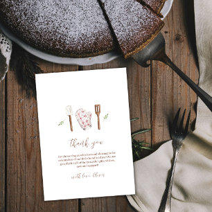 Rustic Boho Chef Kitchen Stuff Baby Shower Thank You Card
