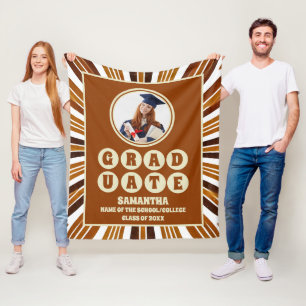Rustic Boho Chic Graduate Photo Graduation Fleece Blanket