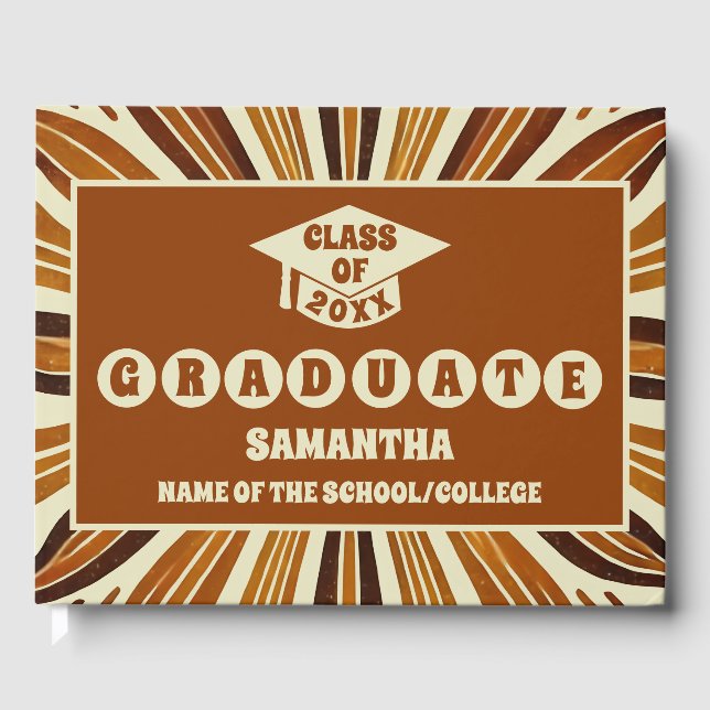 Rustic Boho Chic Graduation Guest Book (Front)