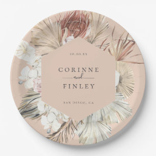 Rustic Boho-Chic Personalized Paper Plate