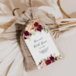 Rustic Boho Colourful Floral Bridal Shower Gift Tags<br><div class="desc">These rustic boho colourful floral bridal shower gift tags are perfect for a modern wedding shower. The design features pink,  purple,  red,  and burgundy watercolor peonies clustered into elegant bouquets with green foliage,  inspiring natural beauty.</div>