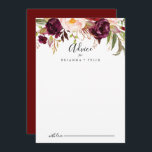 Rustic Boho Colourful Floral Wedding Advice Card<br><div class="desc">This rustic boho colourful floral wedding advice card is perfect for a modern wedding. The design features pink, purple, red, and burgundy watercolor peonies clustered into elegant bouquets with green foliage, inspiring natural beauty. These cards are perfect for a wedding, bridal shower, baby shower, graduation party & more. Personalize the...</div>