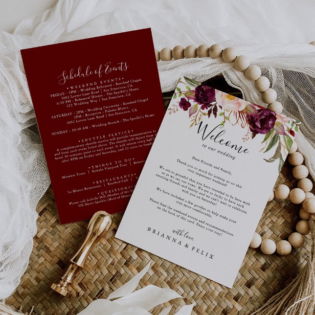 Rustic Boho Colourful Floral Wedding Welcome Lette (Creator Uploaded)
