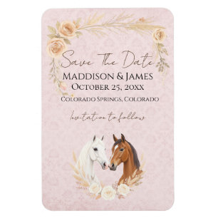 Rustic Boho Country Save The Date Wedding Magnet