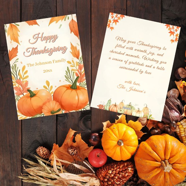 Rustic Boho Cozy Autumn Thanksgiving Card (Creator Uploaded)