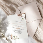 Rustic Boho Elegant Floral Spanish Wedding  Invitation<br><div class="desc">This rustic boho elegant Spanish wedding invitation is perfect for a destination wedding. The design features watercolor cream,  white,  brown flowers and green pampas grass in elegant bouquets.</div>