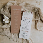 Rustic Boho Elegant Floral Wedding Program<br><div class="desc">This rustic boho elegant floral wedding program is perfect for a destination wedding. The design features watercolor cream,  white,  brown flowers and green pampas grass in elegant bouquets.</div>