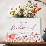 Rustic Boho Fall Wildflowers Bridesmaid Wedding Large Gift Bag<br><div class="desc">Looking for a bridesmaid gift bag? Look at our Rustic Boho Fall Wildflowers Bridesmaid Wedding Large Gift Bag — perfect for a romantic outdoor wedding or cozy cottage farmhouse event. Featuring beautiful digital gold effect on the frame, watercolor fall wildflowers, soft greenery, and a colourful pastel boho chic floral design,...</div>