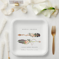 Rustic Boho Feather Floral Arrow Bridal Shower