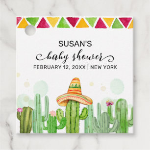 Rustic Boho Fiesta Cactus Taco 'Bout A Baby Shower Favour Tags