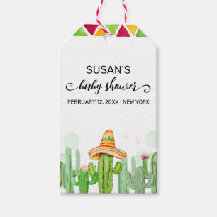 Rustic Boho Fiesta Cactus Taco 'Bout A Baby Shower Gift Tags