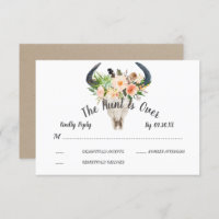 Rustic Boho Floral Antelope Hunt is Over RSVP