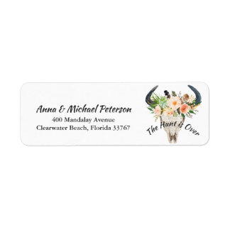 Rustic Boho Floral Antelope Hunt is Over Wedding