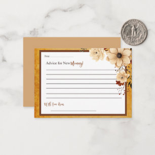 Rustic Boho Floral Baby Show Advice for Mommy Card