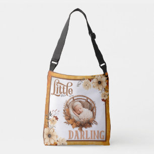 Rustic Boho Floral Baby Shower   Crossbody Bag
