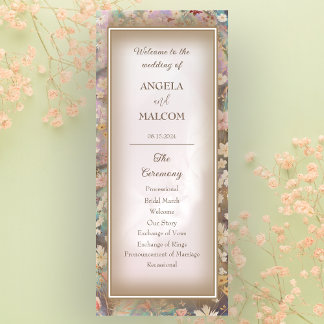 Rustic Boho Floral Wedding Flat Program