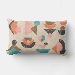 Rustic Boho Geometric Lumbar Pillow