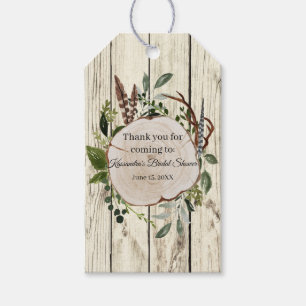Rustic Boho Greenery Bridal Shower Thank You Gift Tags