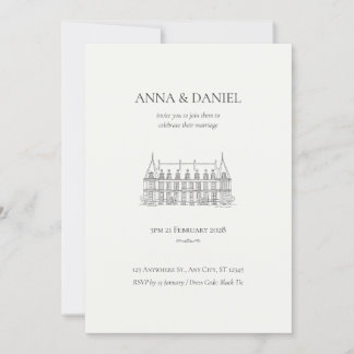 Rustic Boho Greenery Wedding Invitation