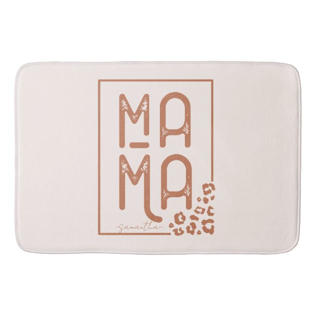 Rustic Boho Mama Bath Mat (Front)