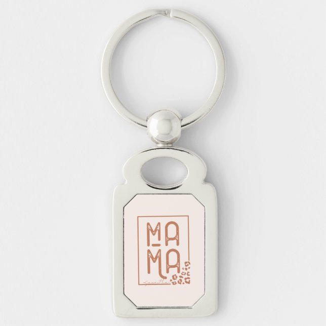 Rustic Boho Mama Keychain (Front)