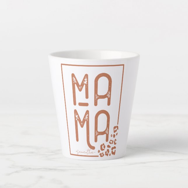 Rustic Boho Mama Latte Mug (Front)