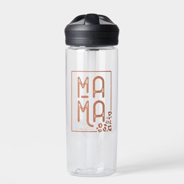 Rustic Boho Mama Water Bottle (Front)