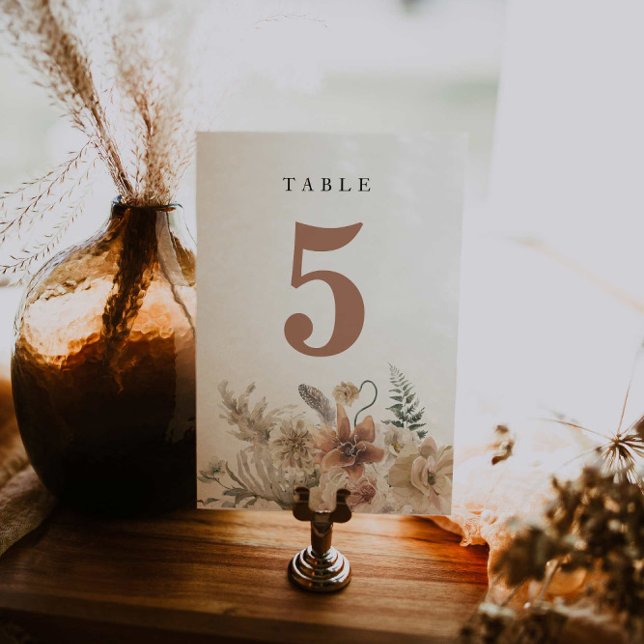Rustic Boho Mariage Numéro de table (Créateur téléchargé)