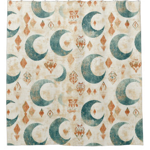 Rustic Boho Moon Floral Earthy Botanical