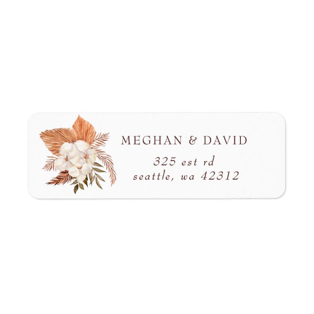 Rustic Boho Pampas Grass Floral Desert Wedding (Front)