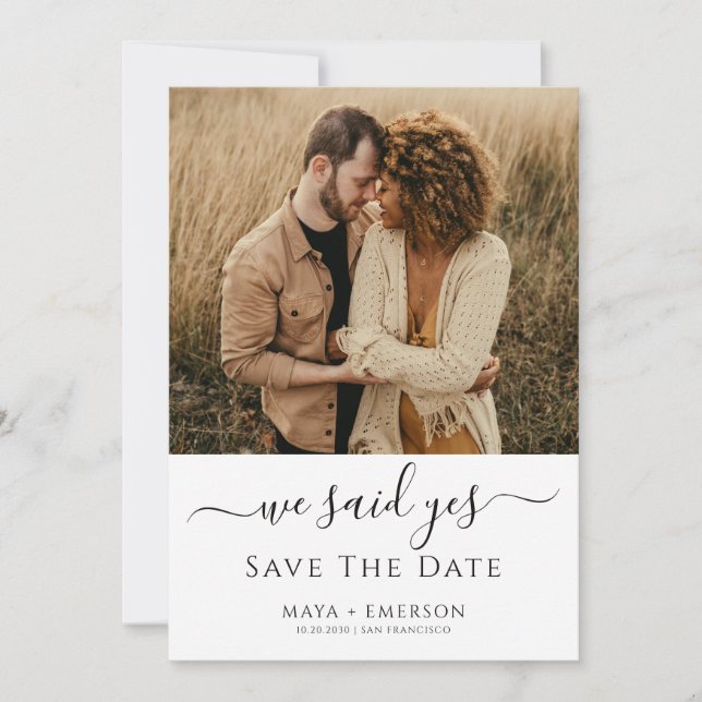 Rustic Boho Photo Wedding  Save The Date (Devant)
