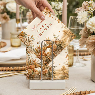 Rustic Boho Pumpkin Baby Shower Napkin