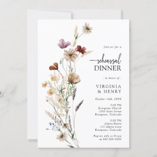 Rustic Boho Rehearsal Dinner Invitation