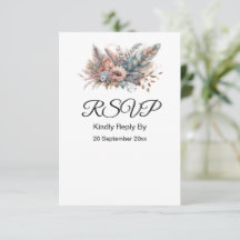 Rustic Boho Silver & Pink Floral
