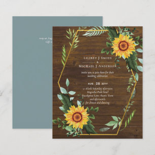 Rustic BOHO Sunflowers Greenery Wedding