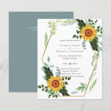 Rustic BOHO Sunflowers Greenery Wedding