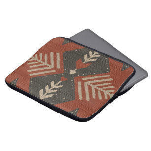 Rustic Boho Terracotta Print Electronics Bag