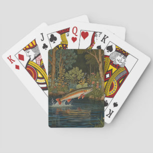 Rustic boho trout salmon fish playing cards
