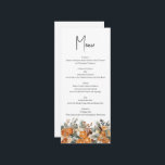 Rustic Boho Wedding Fall Winter Menu card<br><div class="desc">Personalized Elegant Wedding menu,  matching product in my shop.</div>