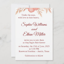 Rustic Boho Wedding Invitation