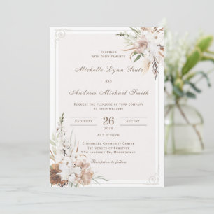 Rustic Boho Wedding Printable Invitation