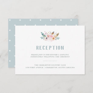 Rustic Boho Wedding Reception Invitation