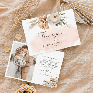 Rustic Boho Wedding Thank You Card