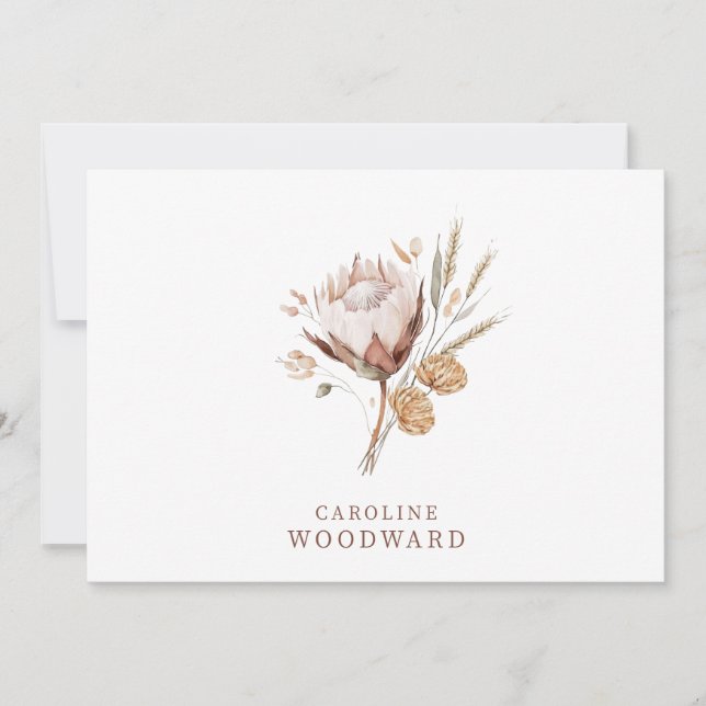 Rustic Boho Wildflower  Card (Front)
