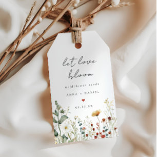 Rustic Boho Wildflower Seed Wedding Favor Gift Tags
